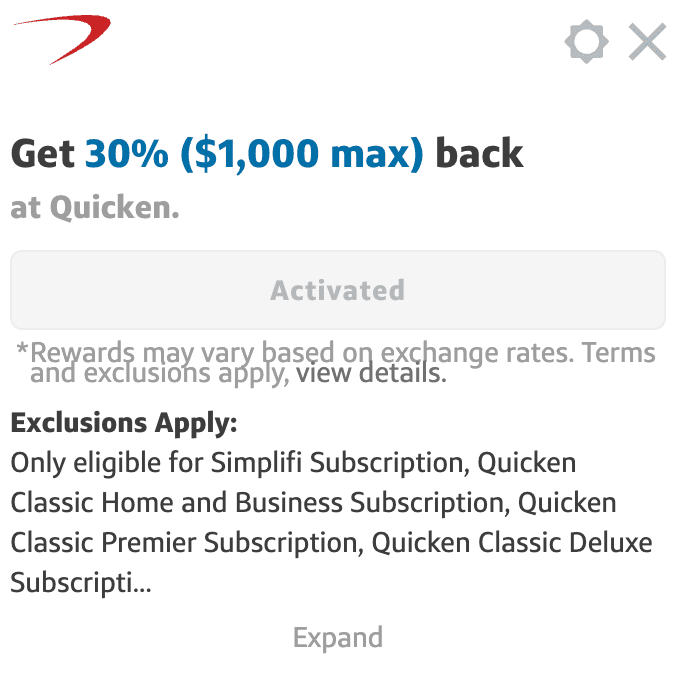 The extension popup with a grey Activated button and the words Lifetime Savings in the top right corner.